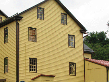 Gruber Wagon Works detail 1 — before restoration