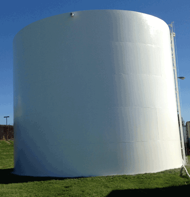 Industrial tank — after painting