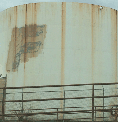 Industrial tank — before painting